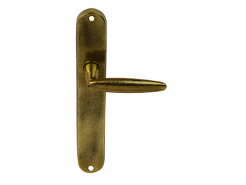 WING - Brass door handle on back plate by GIARA ART DESIGN-BRONZE - view 3